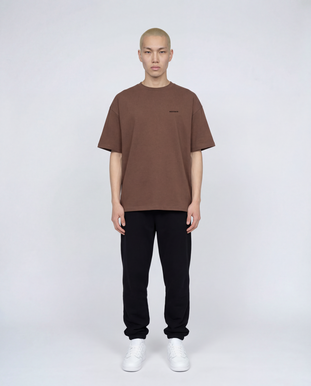 Embroidered T-Shirt Vintage Brown
