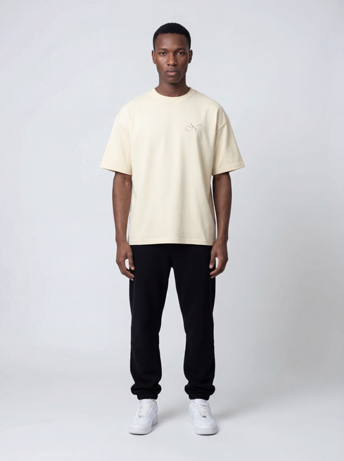Embroidered T-Shirt Cream