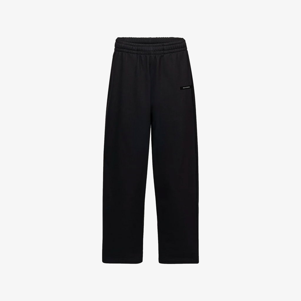 BLACK ORGANIC SWEATPANTS STRAIGHT LEG