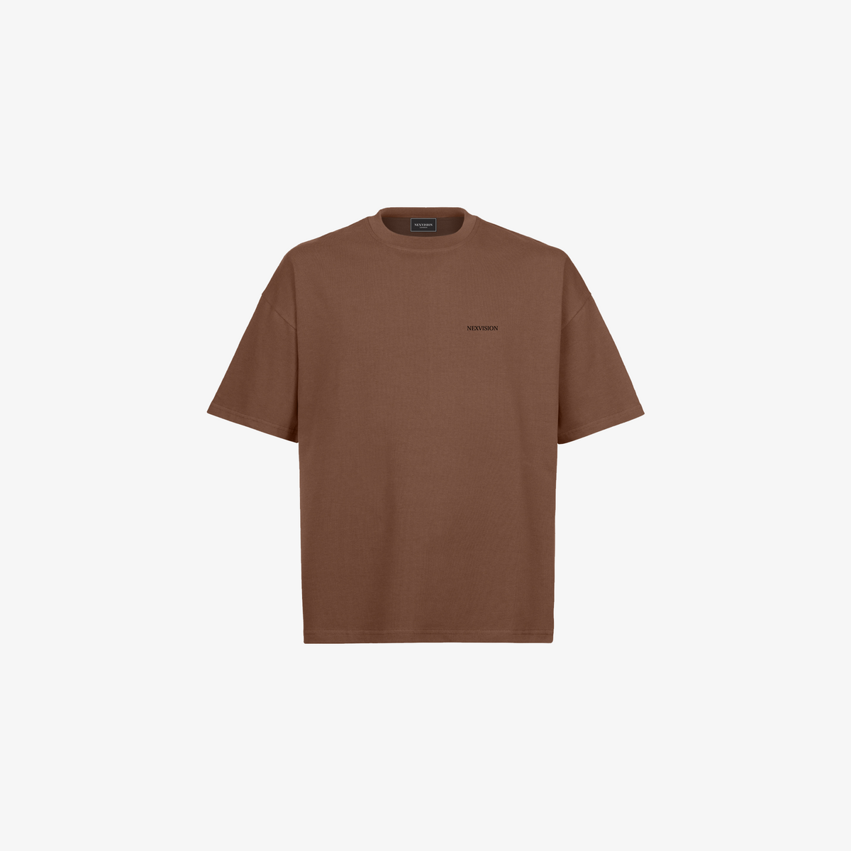 VINTAGE BROWN ORGANIC EMBROIDERED TEE