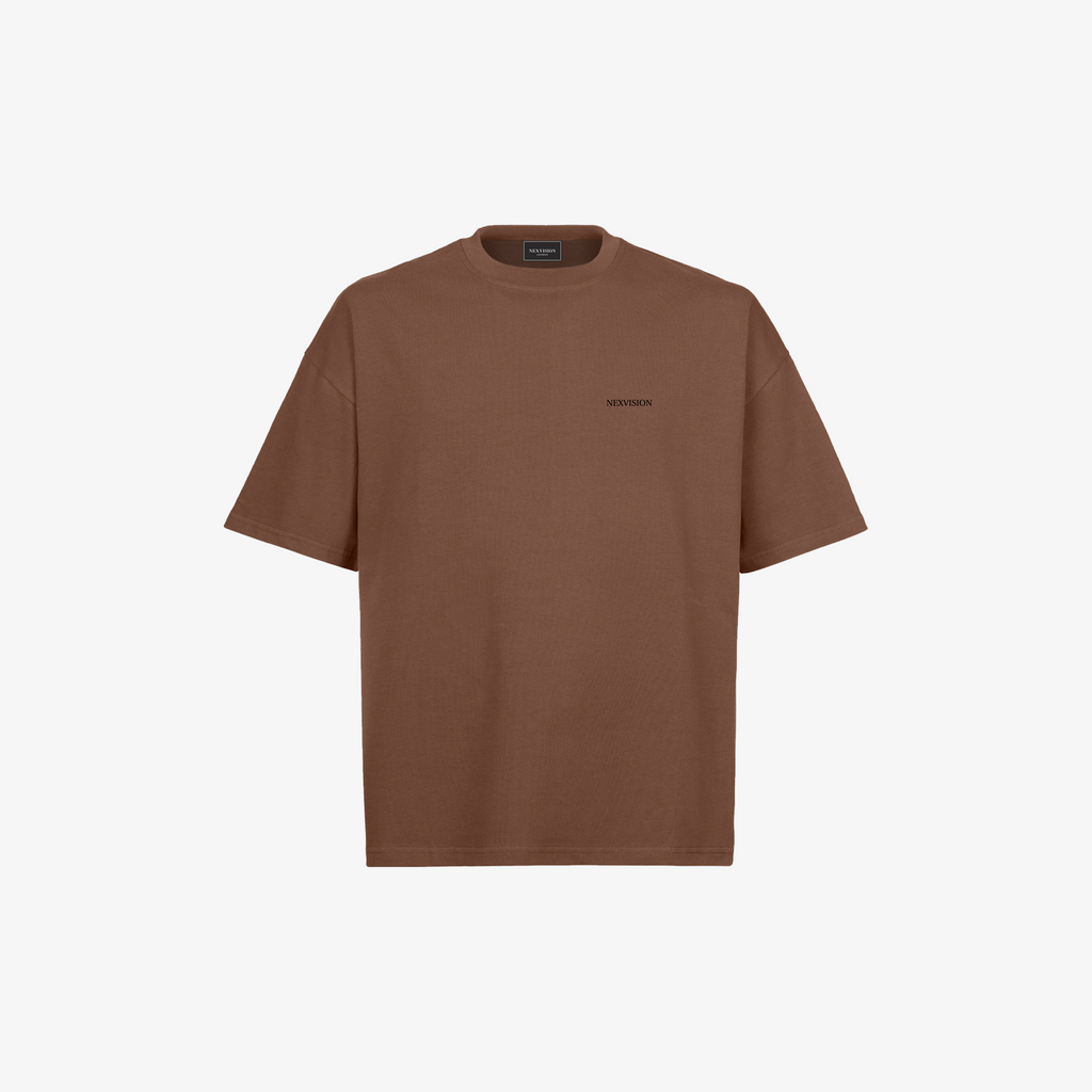 EMBROIDERED T-SHIRT VINTAGE BROWN