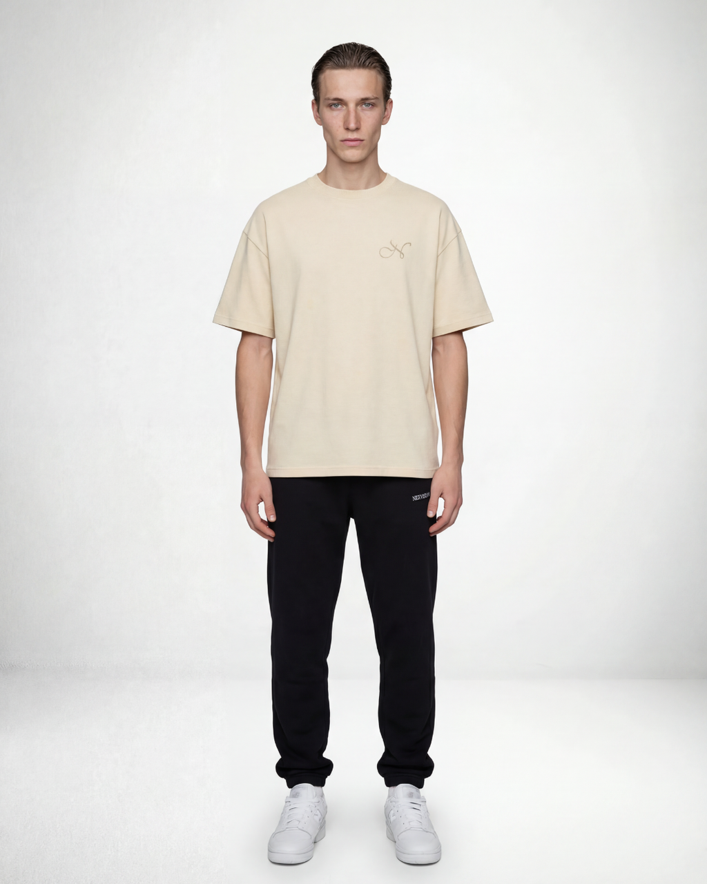 Embroidered T-Shirt Cream