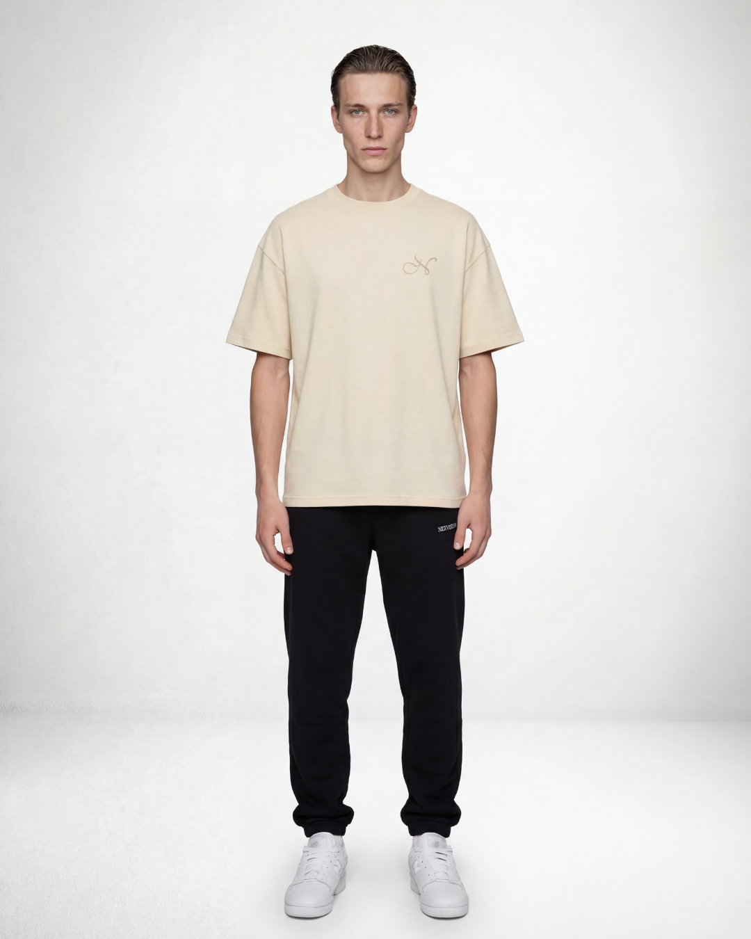 Embroidered T-Shirt Cream