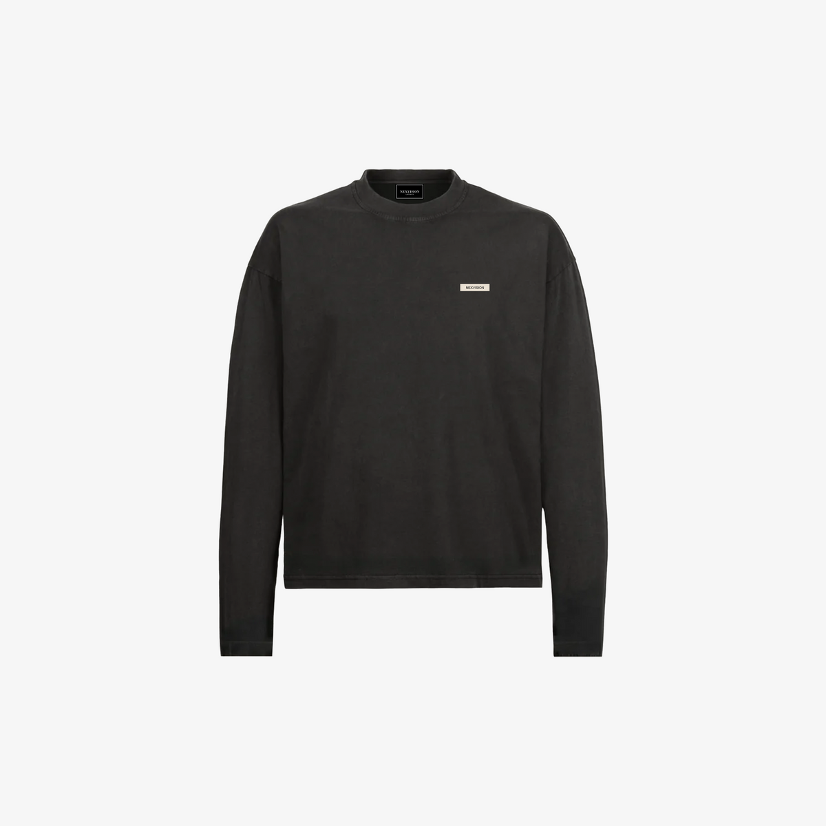 VINTAGE BLACK ORGANIC LONG SLEEVE TEE