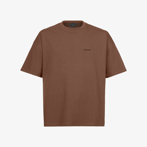 Embroidered T-Shirt Vintage Brown