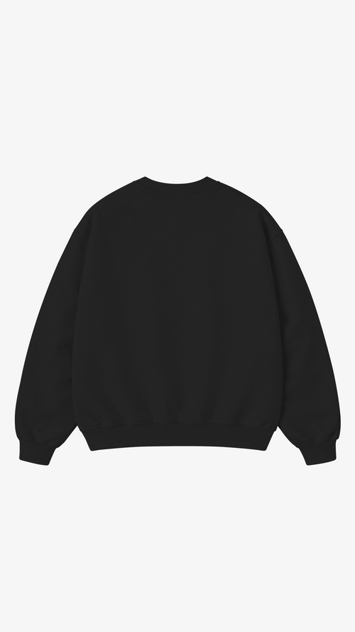 Black oversized boxy sweatshirt