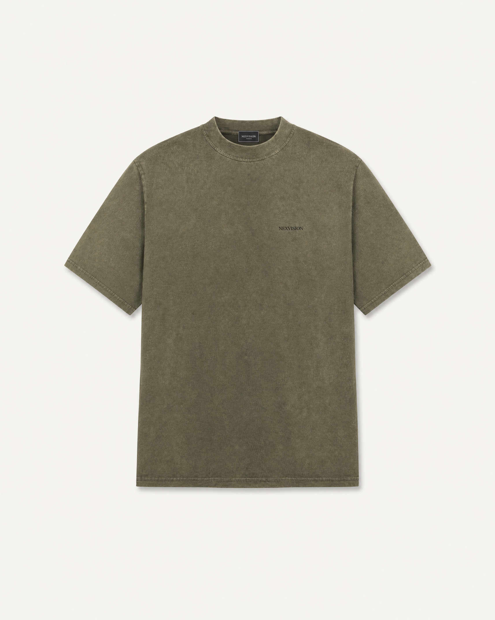 Embroidered T-Shirt Vintage Olive