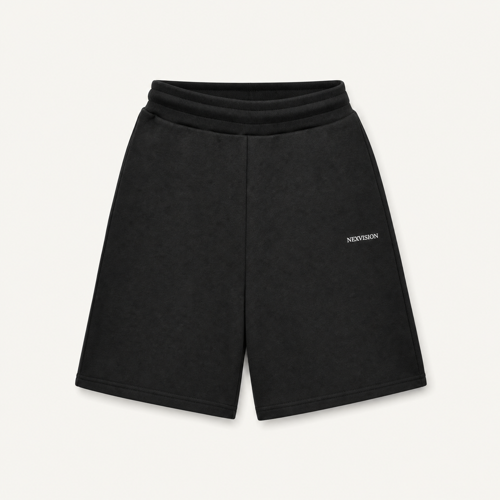 Embroidered Sweatshorts Black