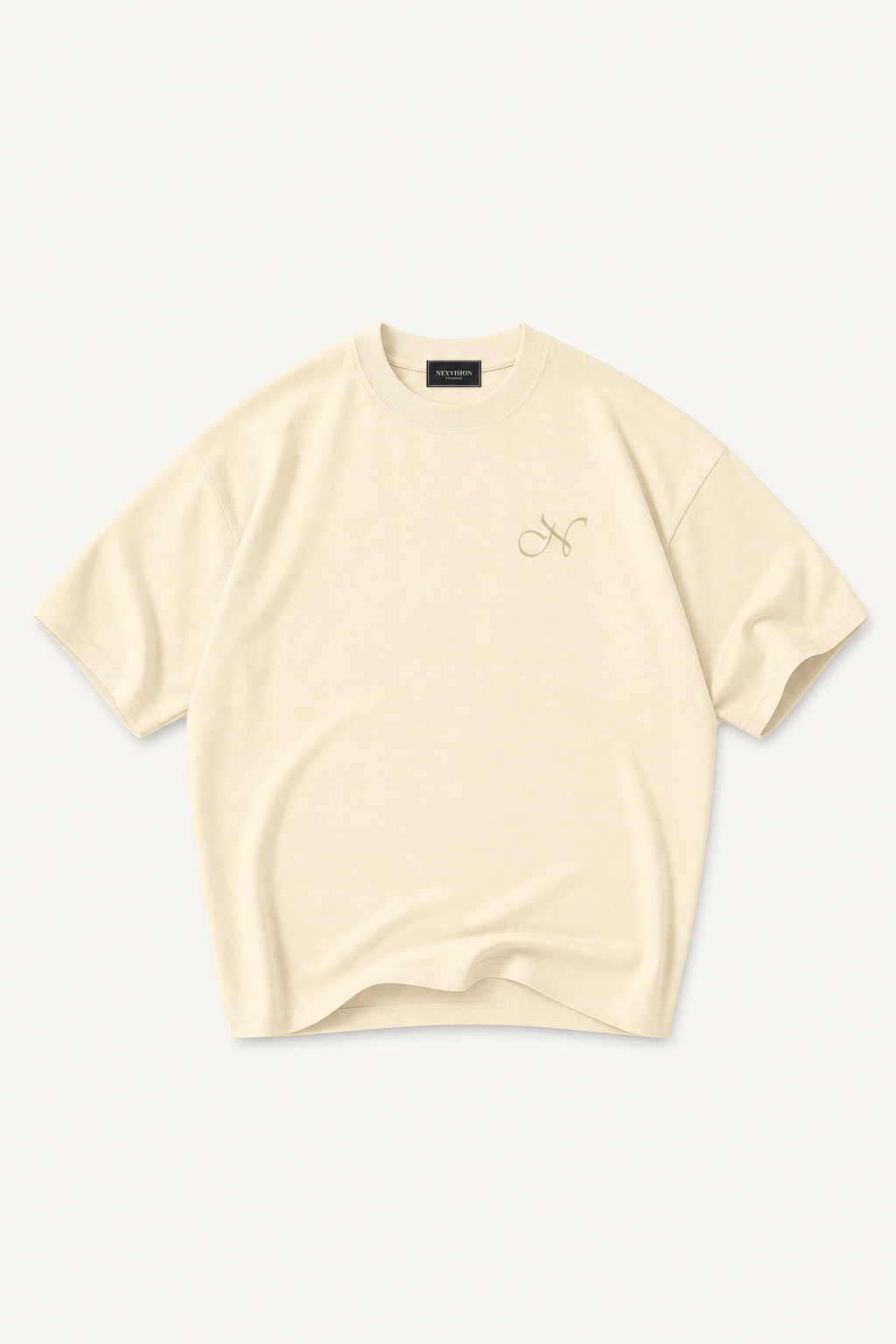 Embroidered T-Shirt Cream