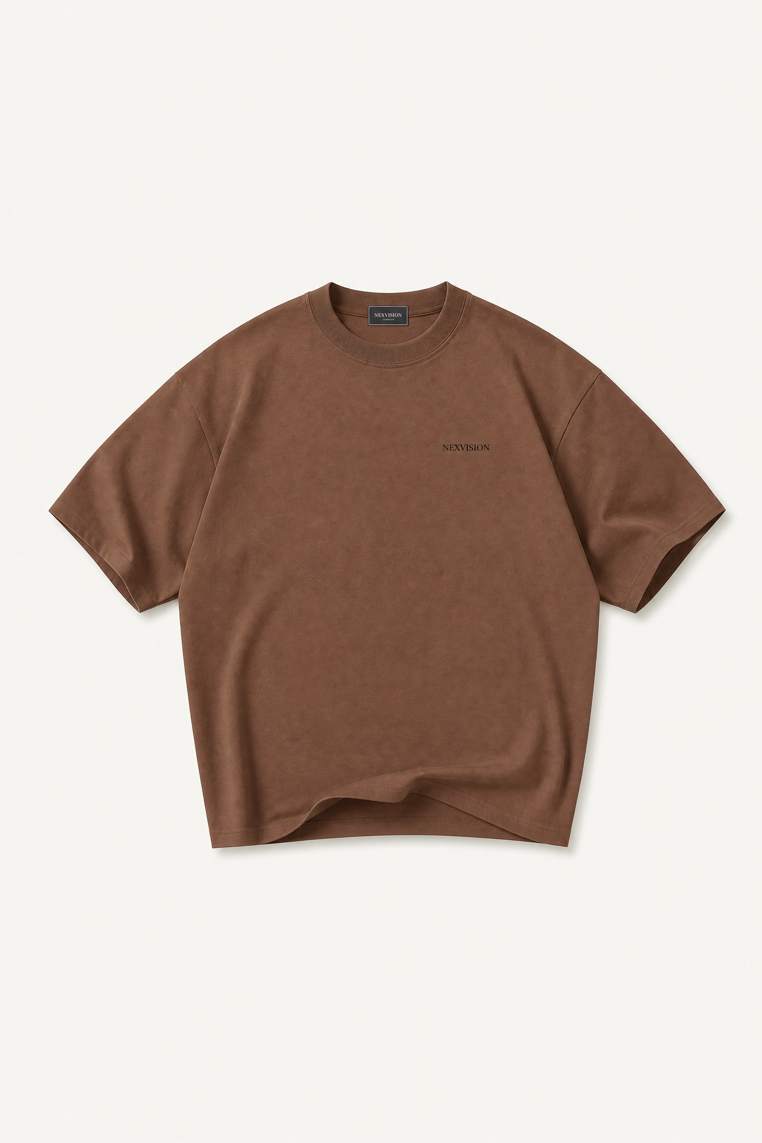 Embroidered T-Shirt Vintage Brown
