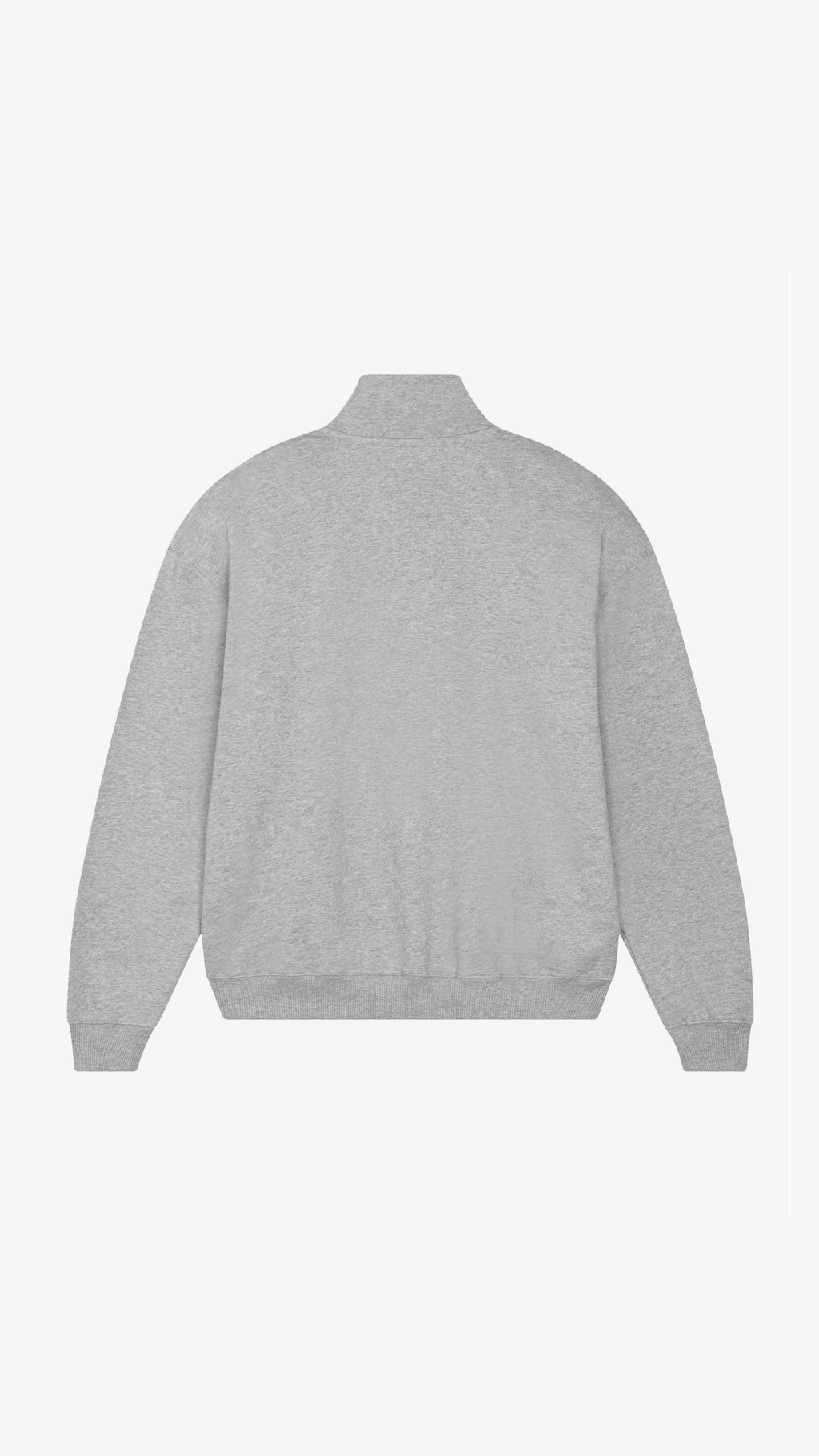 Oversized Boxy Quarter Zip Sweatshirt Grey Marl