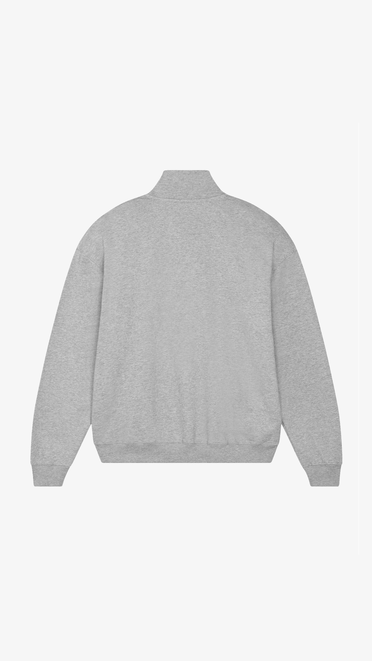 Oversized Boxy Quarter Zip Sweatshirt Grey Marl