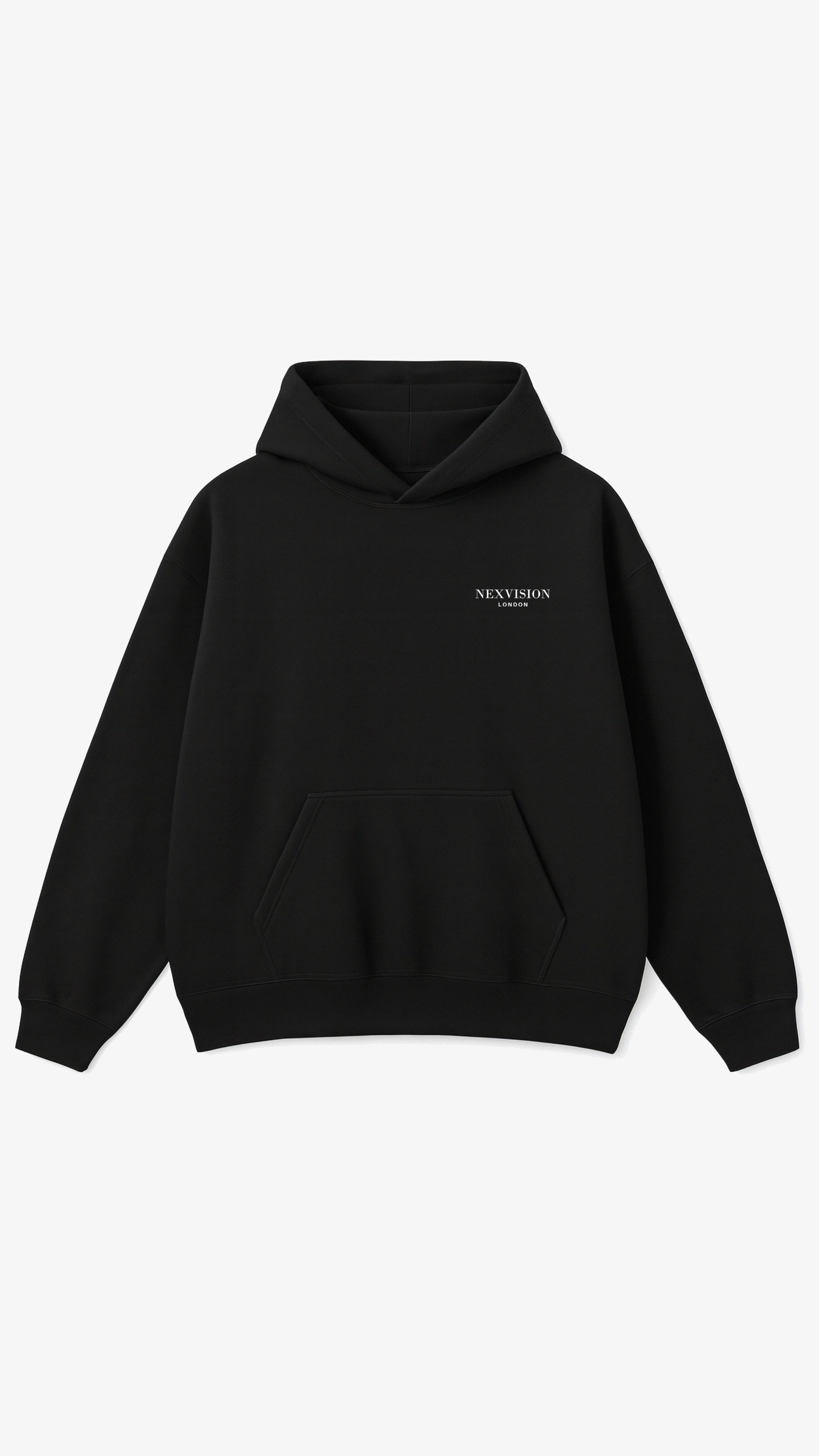 Oversized Boxy Hoodie Black