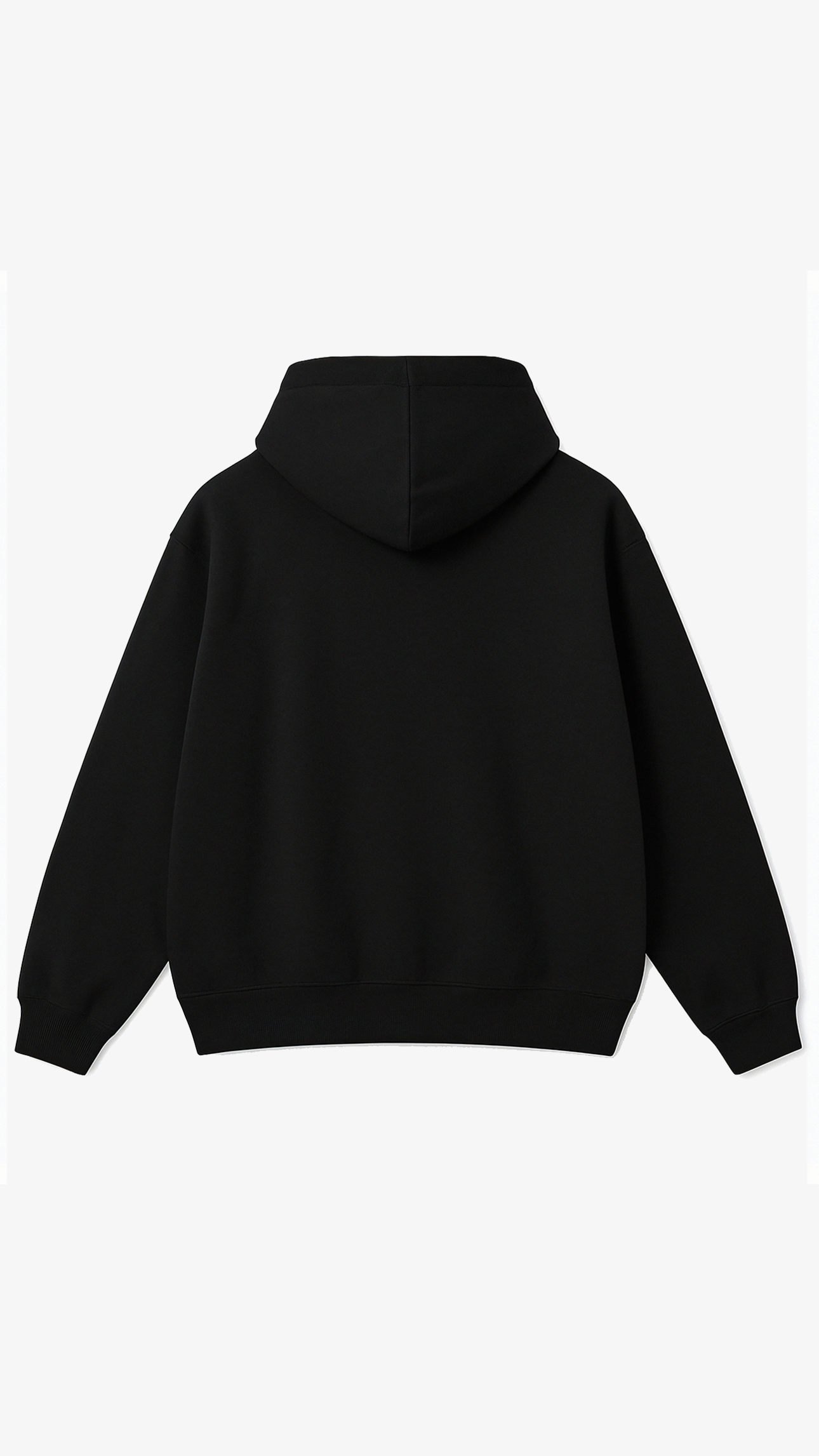 Black oversized boxy hoodie