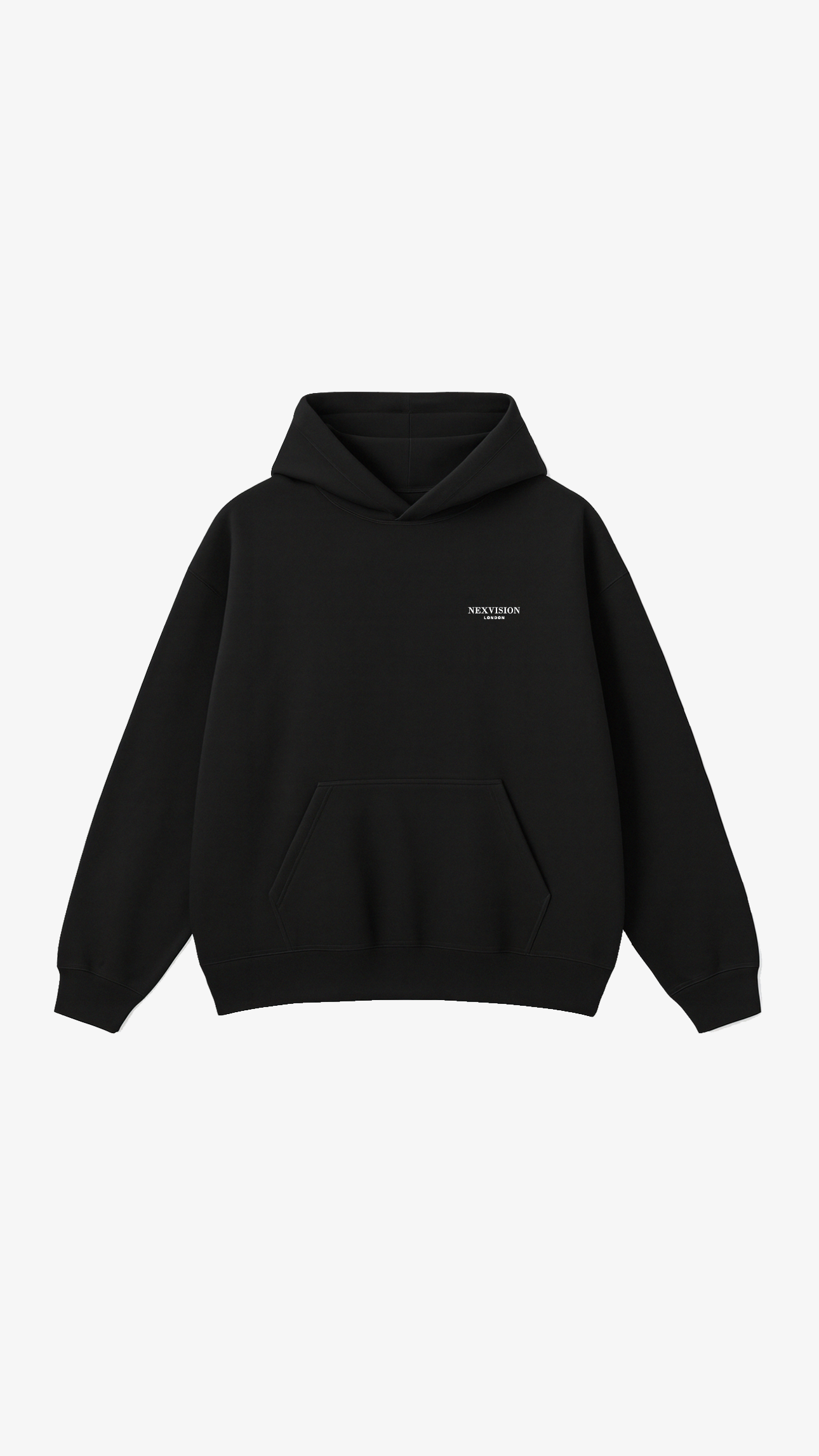Black oversized boxy hoodie