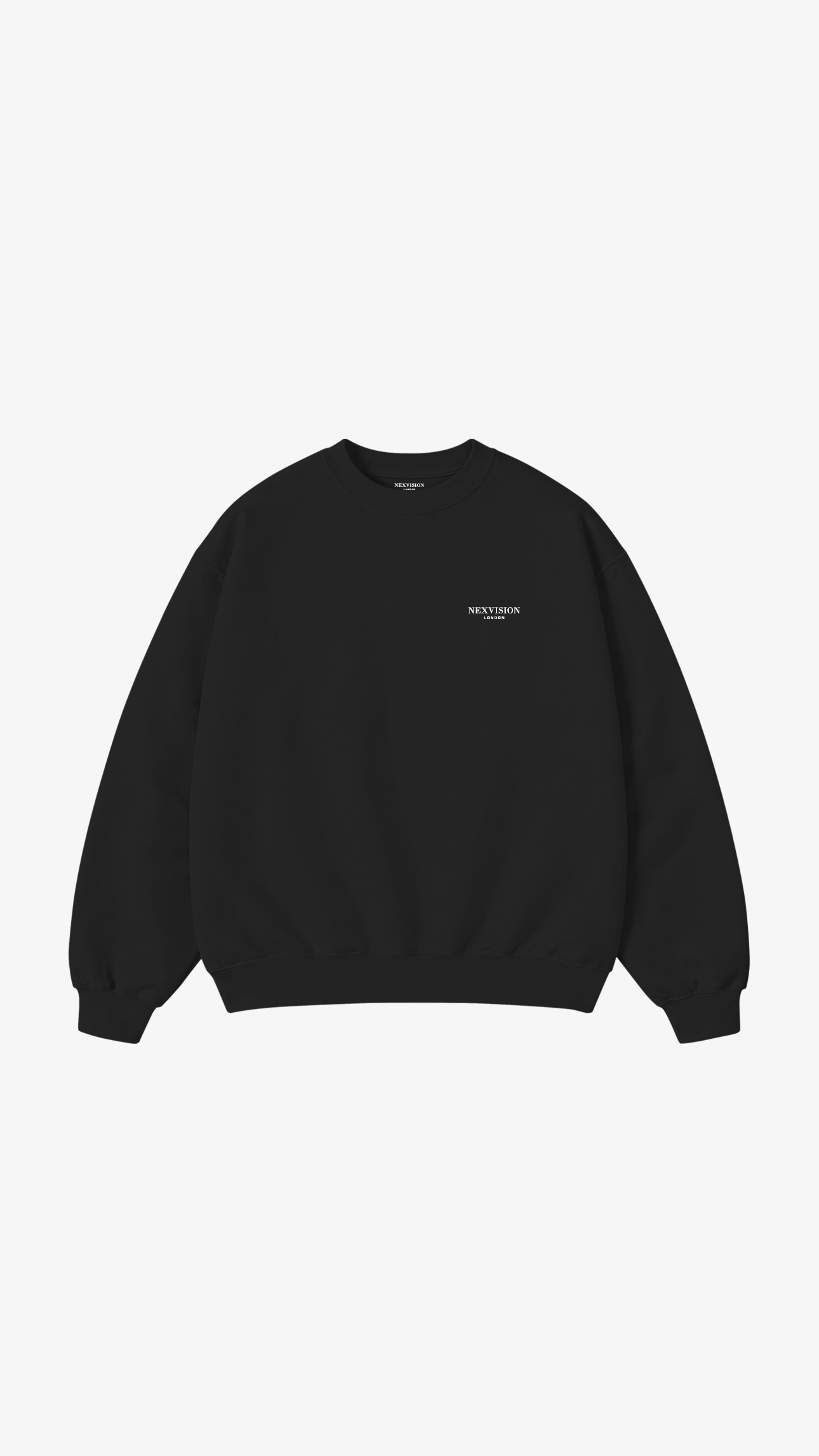 Black oversized boxy sweatshirt