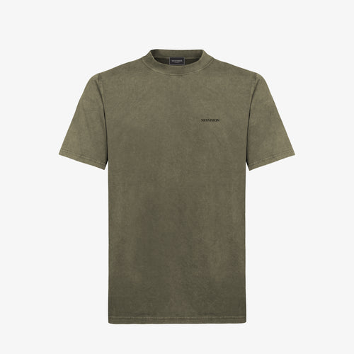 Embroidered T-Shirt Vintage Olive